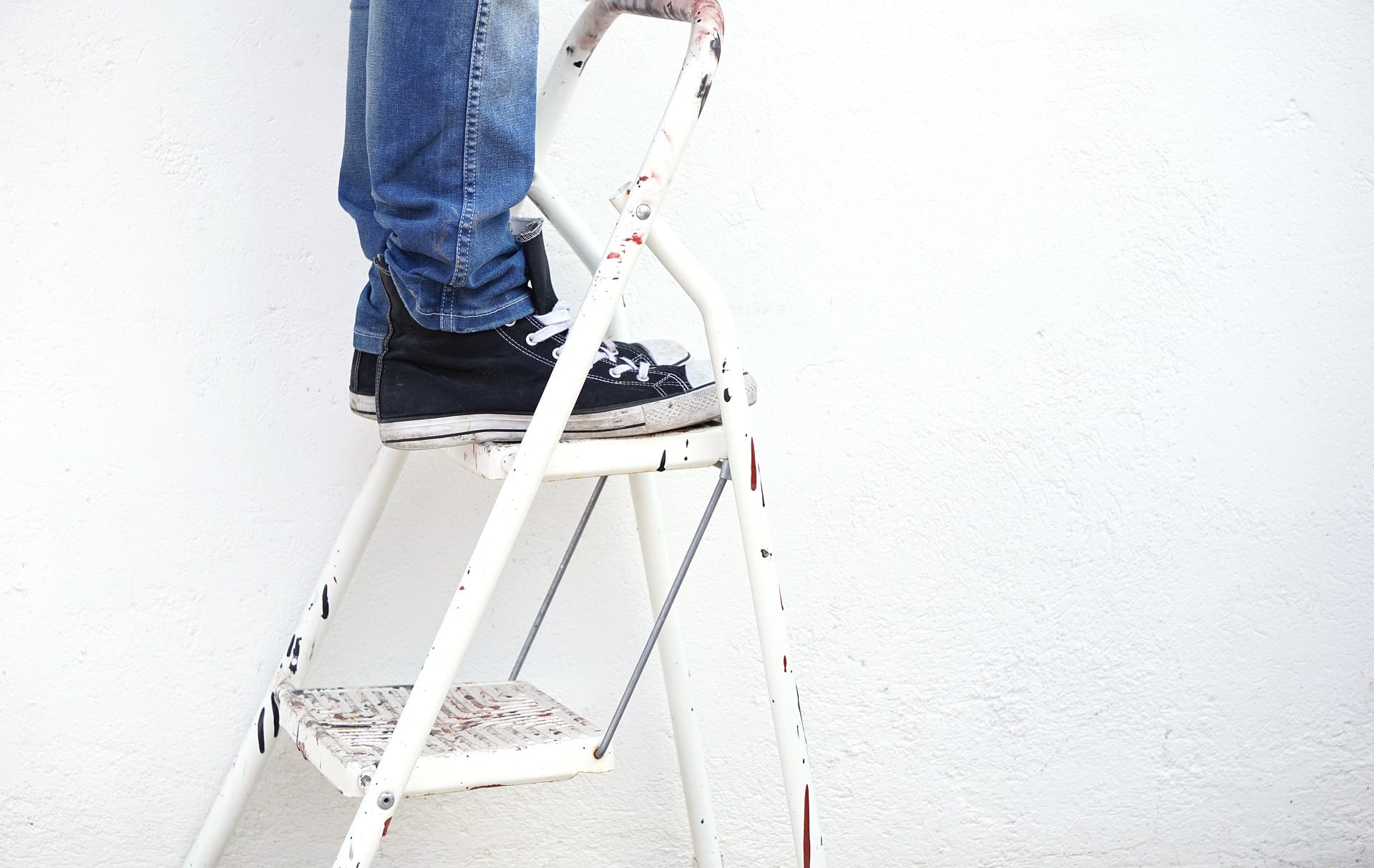 painter on a ladder