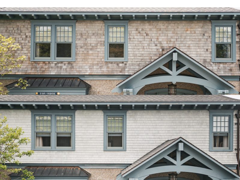 Before and After Photo of an exterior painting project in Essex County, MA